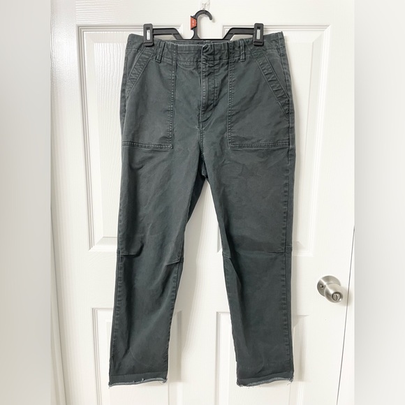 Banana Republic Pants - Banana Republic Girlfriend Chino Cargo Utility Pants Women Size 10 Gray
